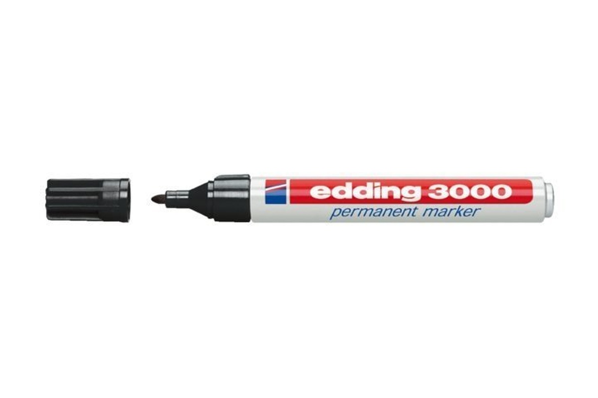 Viltstift Edding 3000 rond zwart - 1.5-3mm (10 st)