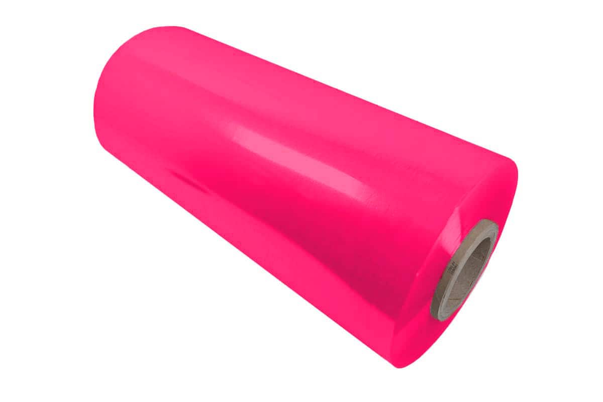Machinewikkelfolie roze - 50cm x 1500m x 23my x 150% (per rol)