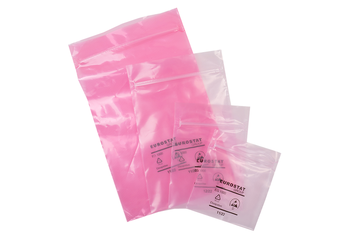 Antistatische gripzakken - 127 x 203mm x 90my (100st)