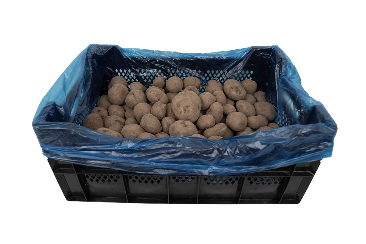HDPE Kratzakken blauw - 60 x 20/20 x 80cm x 9my (1.000st)