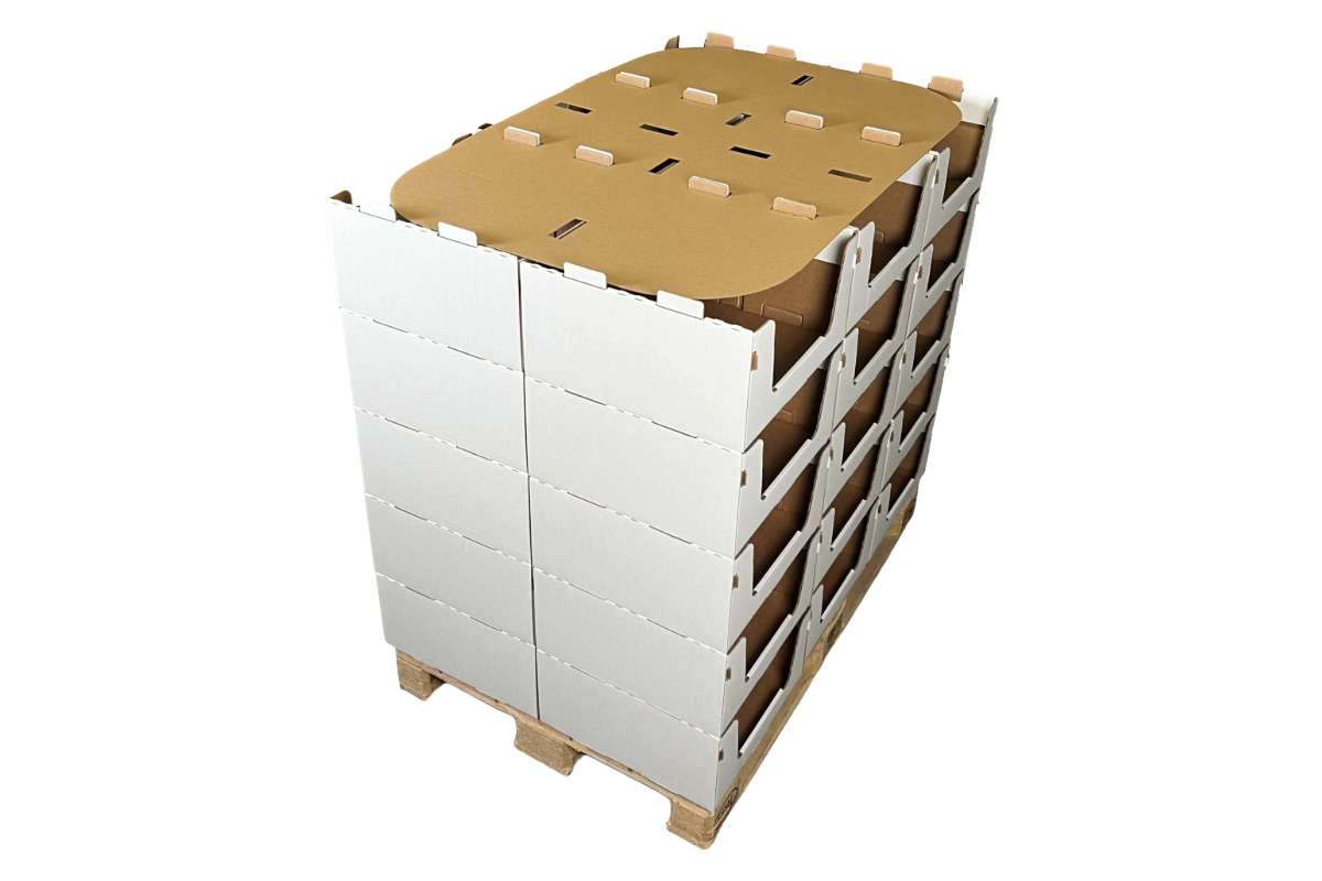 Tussenlegger voor magazijn stapelbakken bruin - 118 x 58 mm 