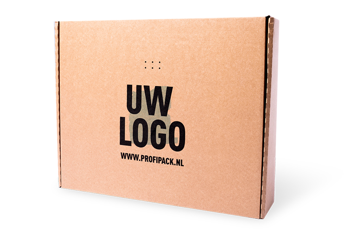 Postdoos 1 zijde bedrukt - 200 x 100 x 100mm 