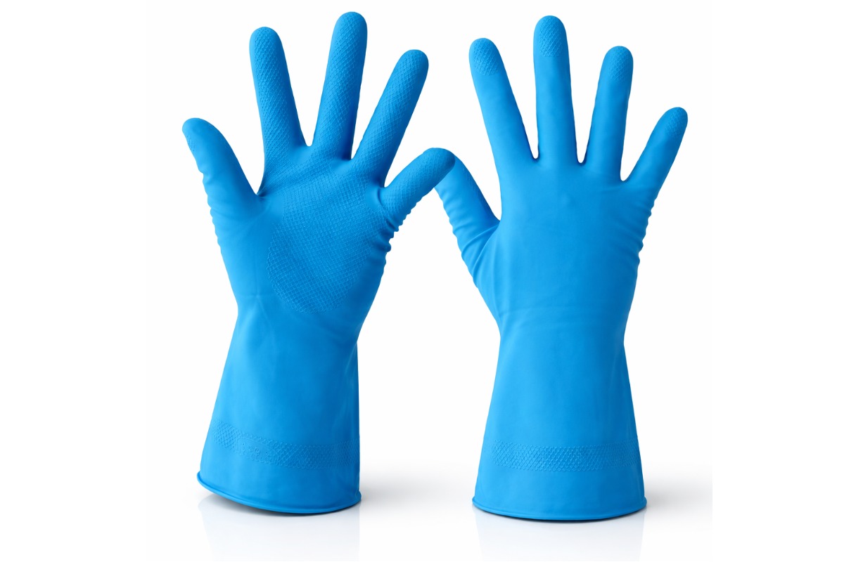 Huishoudhandschoen latex blauw - maat M (10 paar)