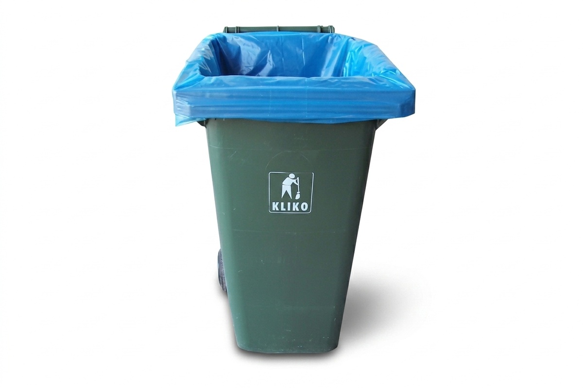 LDPE afvalzakken blauw 240 liter - 65 x 25 x 140cm x 55my (100st)