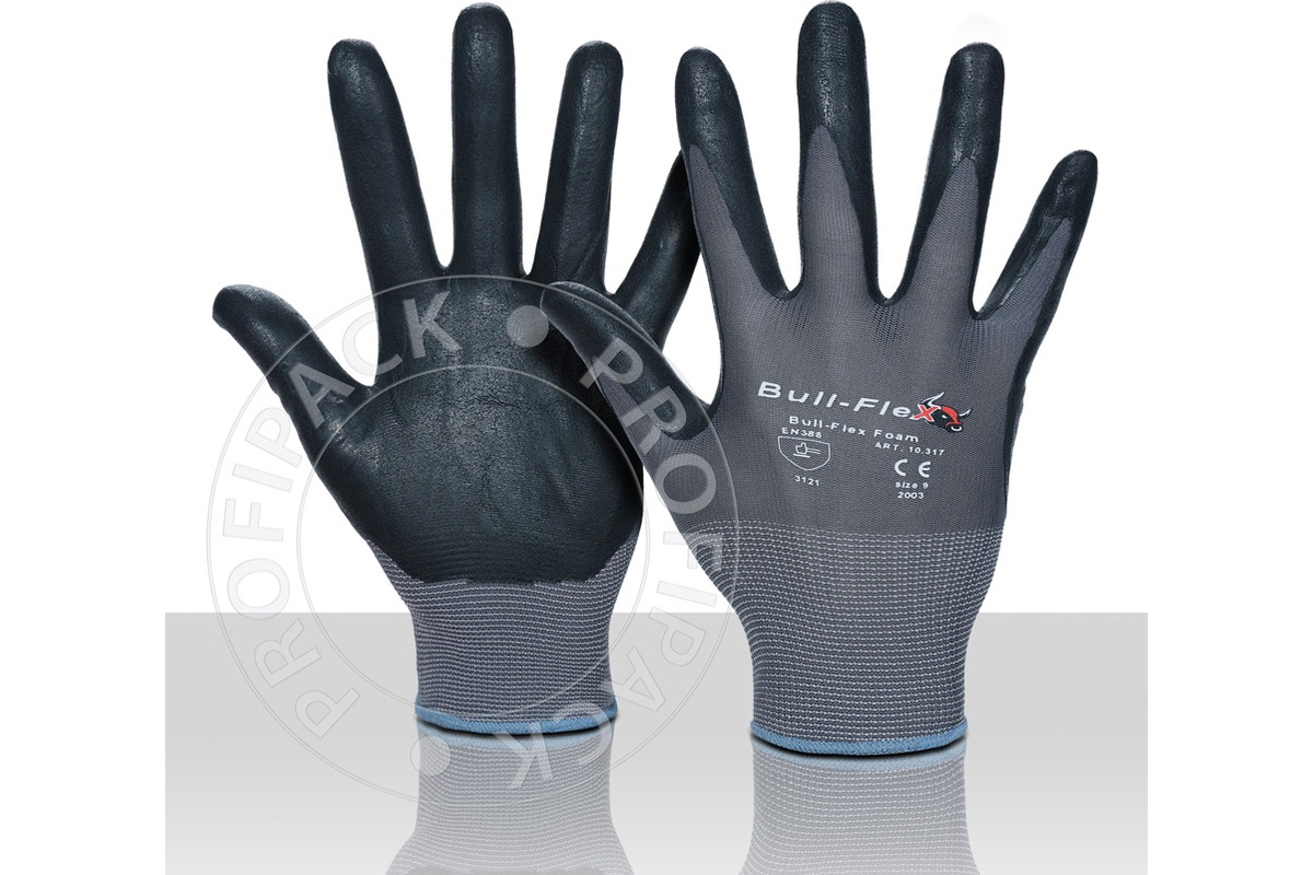 Bullflex Nitril foam montagehandschoenen - maat 9/L