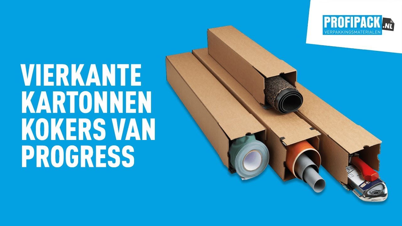 Vierkante kartonnen kokers XL  - 1005 x 190 x 190mm