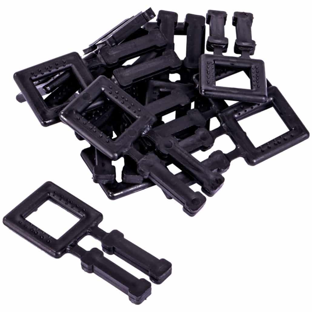 Kunststof gespen zwart - 13mm (250 st)