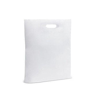 LDPE draagtassen wit - 450 x 510 + 2 x 40mm - 50my (500 st)