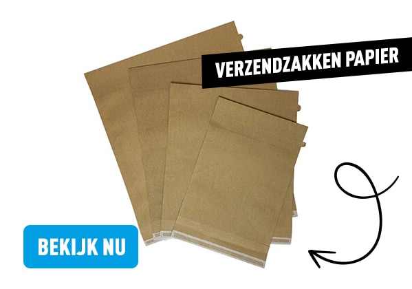 Papieren verzendzakken - minder lucht in verpakkingen