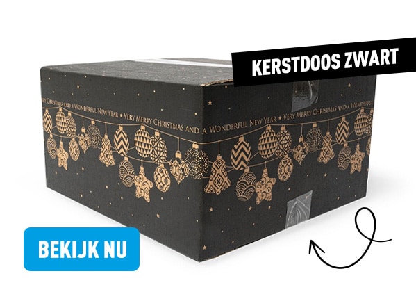 Kerstpakket doos zwart - samenstellen - Profipack