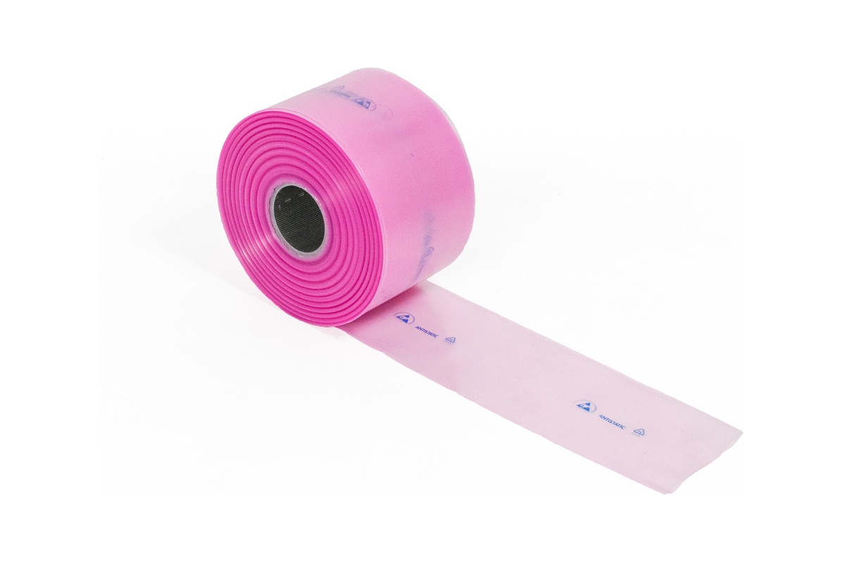 Antistatische ESD buisfolie - 200mm x 250m x 90my