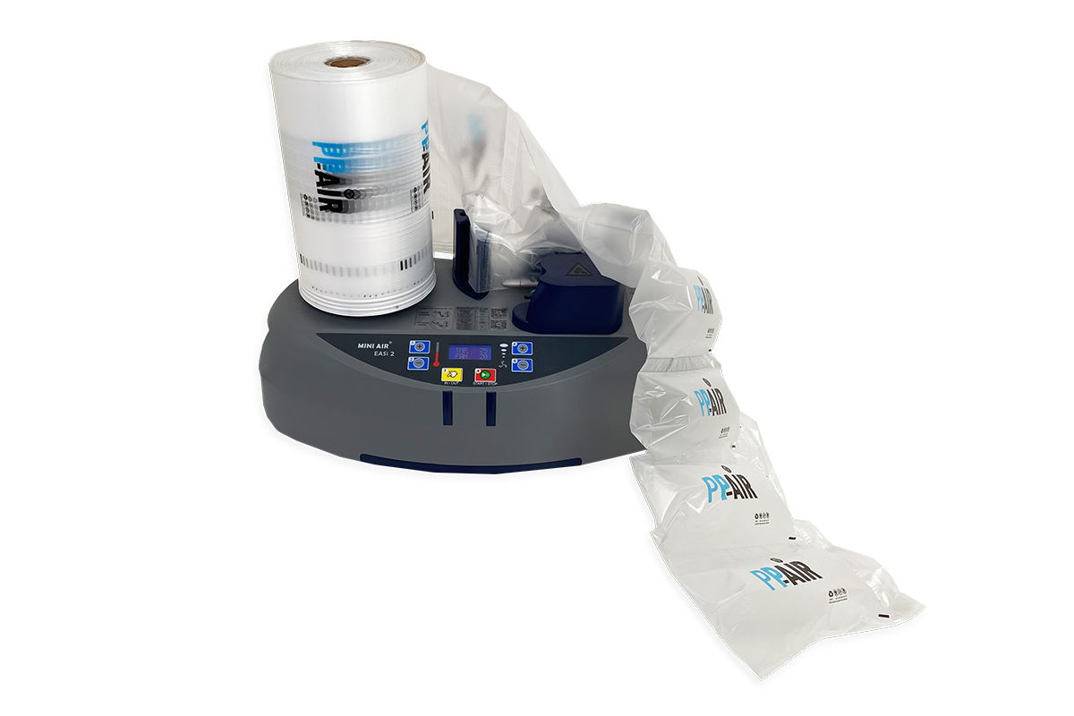 PP air luchtzakjes machine NANO 4 - met 2 rollen folie en voetpedaal
