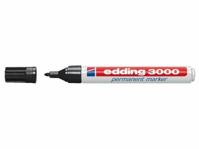 Viltstift Edding 3000 rond zwart - 1.5-3mm (10 st)