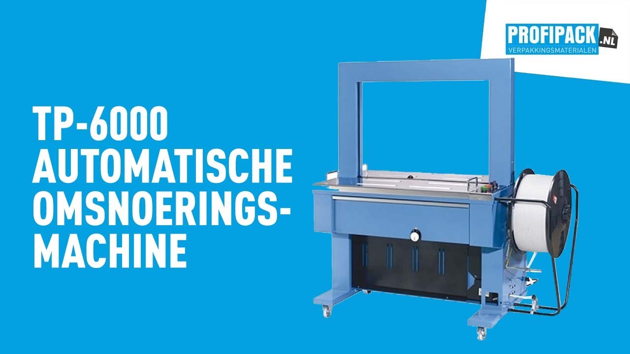 TP-6000 automatische omsnoeringsmachine met 2 rollen band