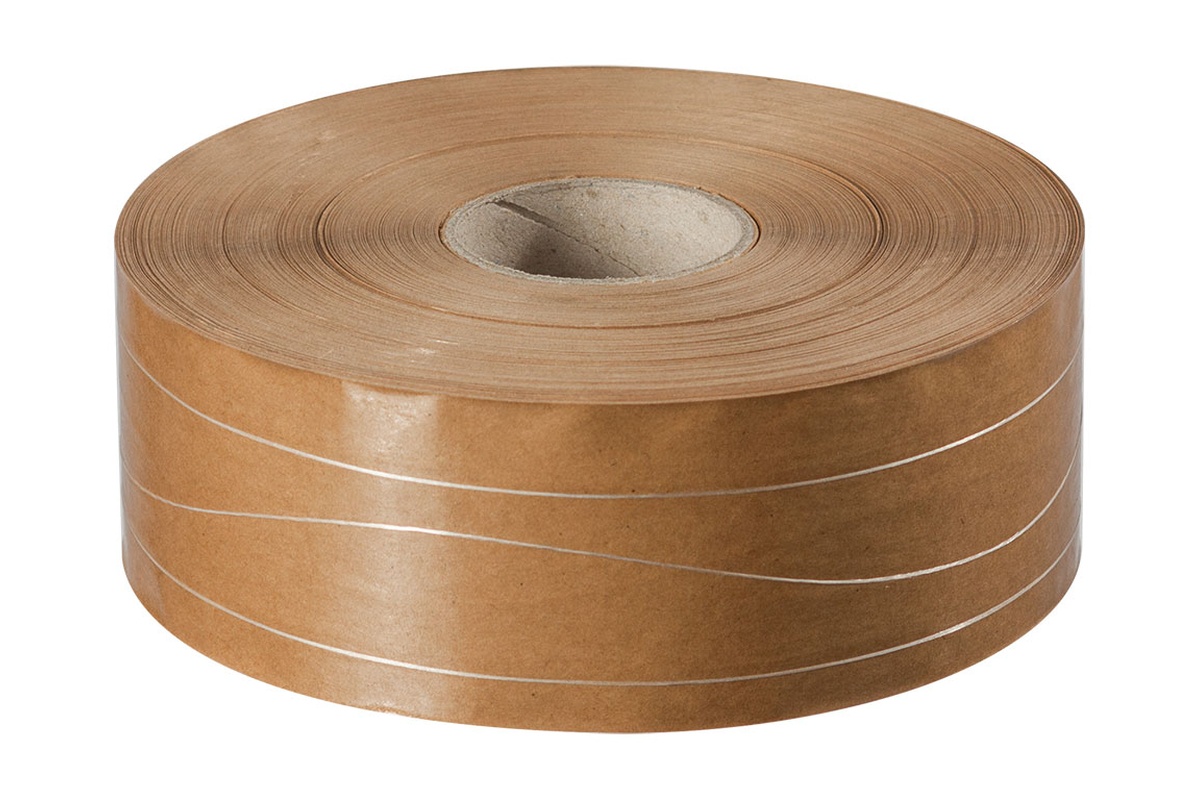 Papieren tape gegomd - 70mm x 150m x 130g/m2 (versterkt)