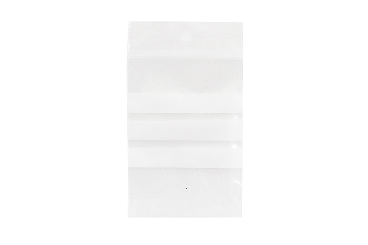 Gripzakken transparant met schrijfvlak - 70 x 100mm x 50my (1.000 st)