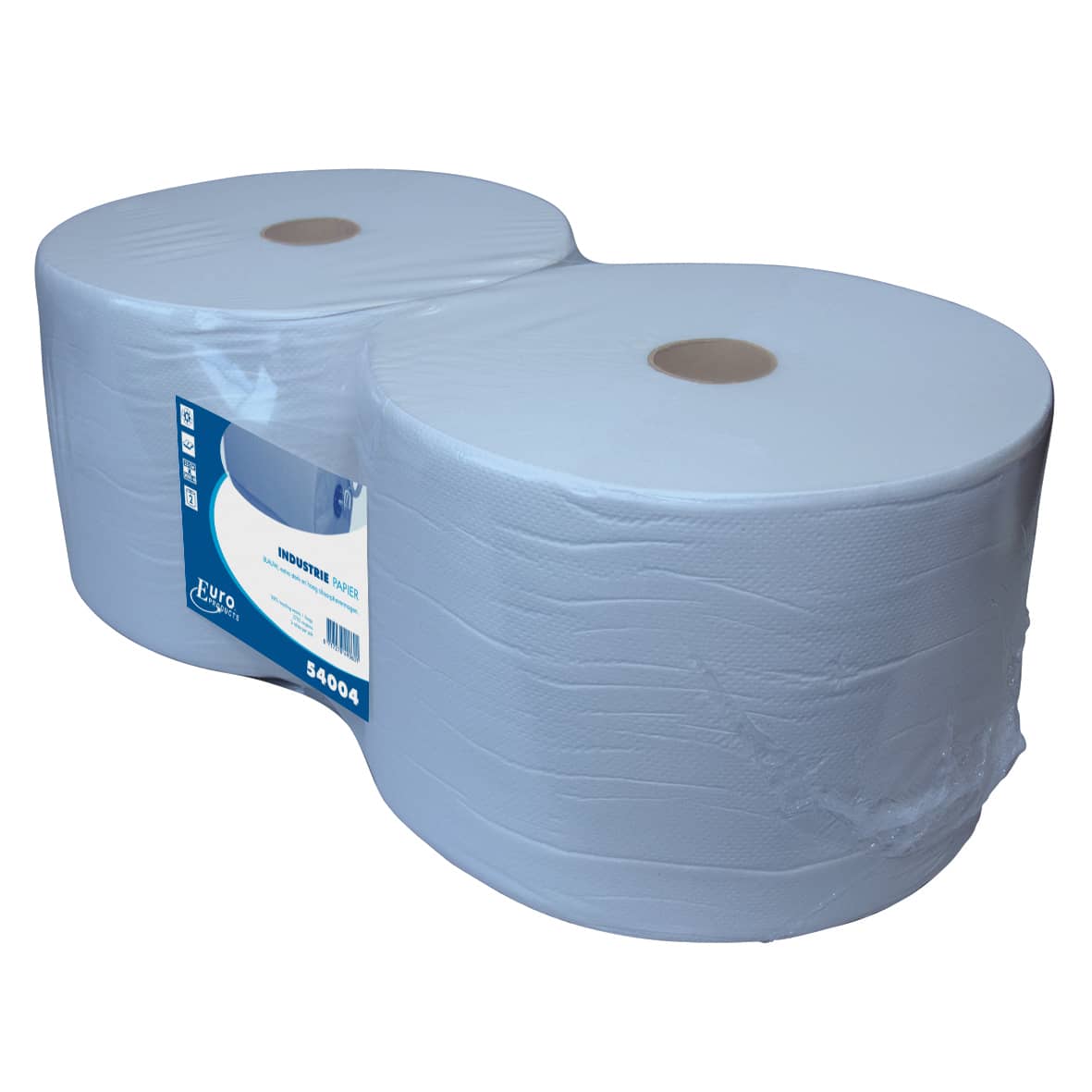 Poetspapier recycled blauw - 37cm x 380m (2 rollen)