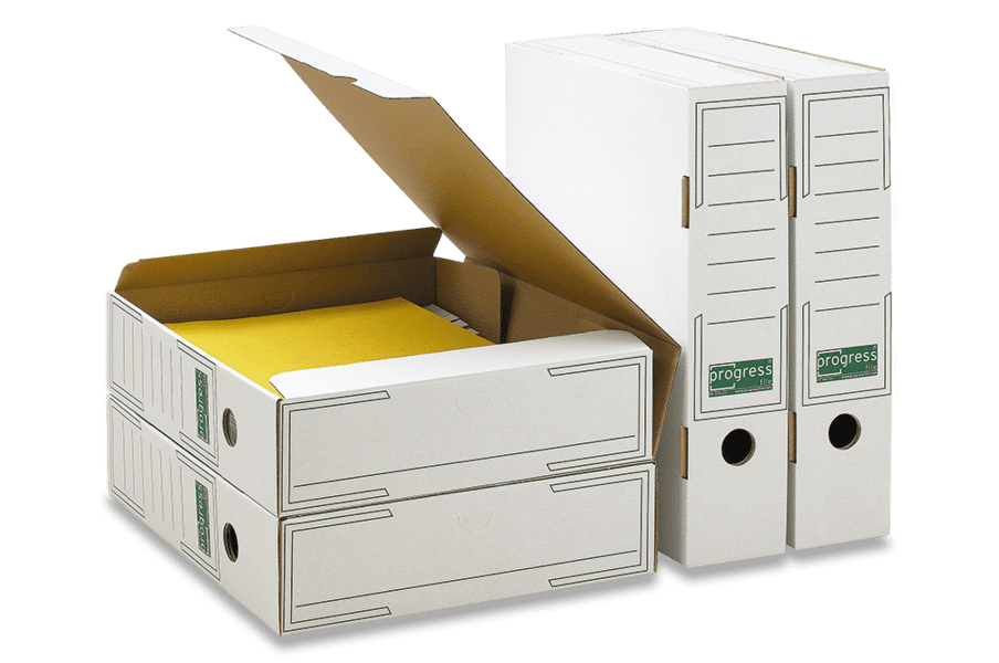 Kartonnen archiefdoos voor archiefbinder - wit (25 st)