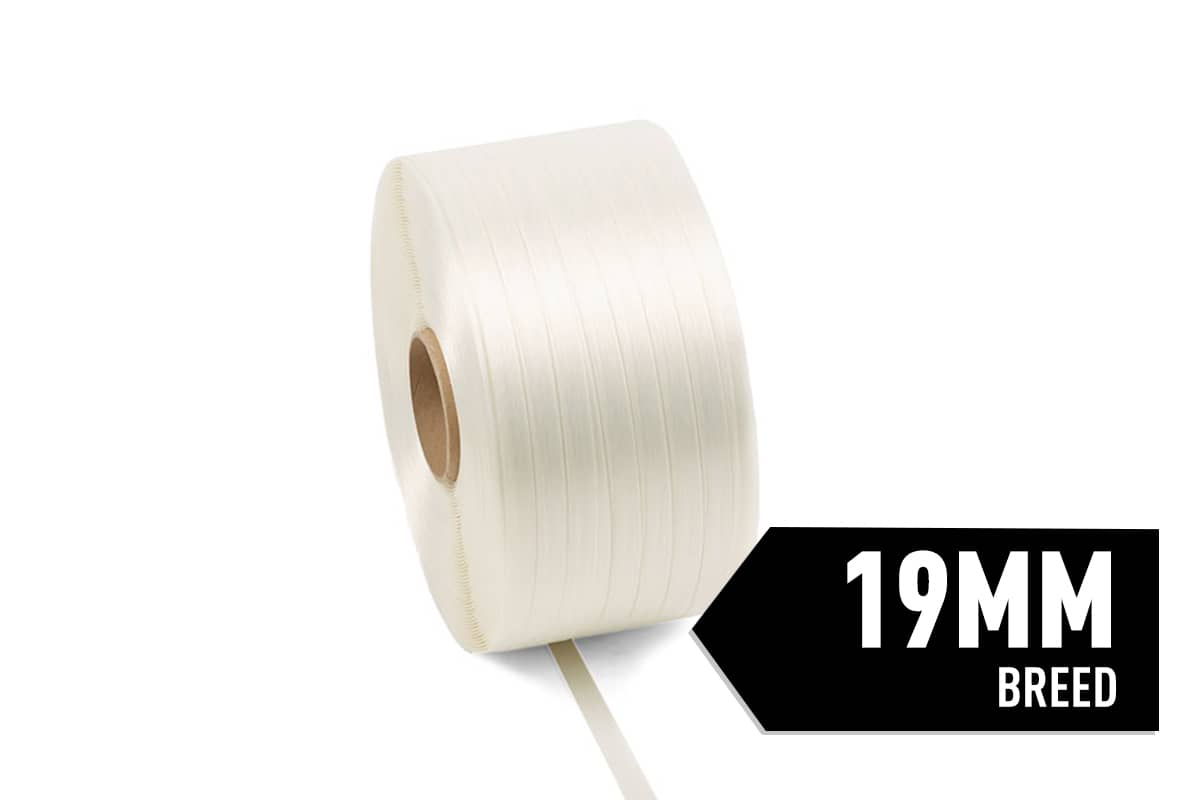 Textielband hotmelt wit zwaar - 19mm x 400m