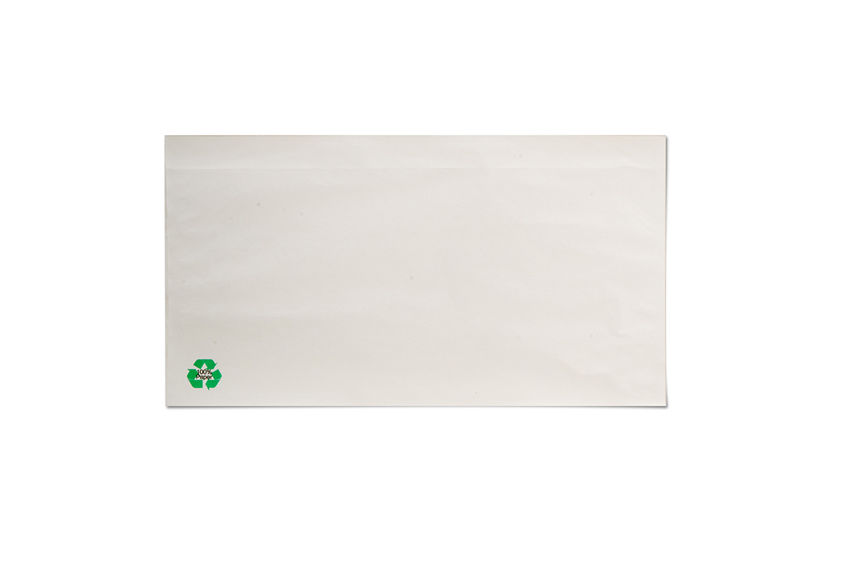 Eco papieren paklijst enveloppen blanco - 230 x 125mm (1.000 st)