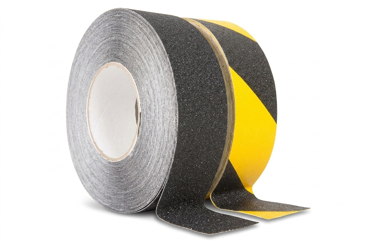 Antislip tape met korrel zwart/geel - 50mm x 18m