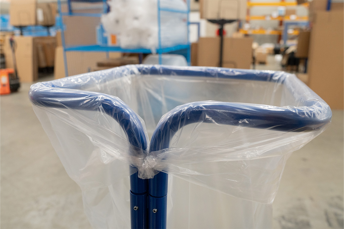 Zakhouder blauw gecoat 6 delig - 400 liter
