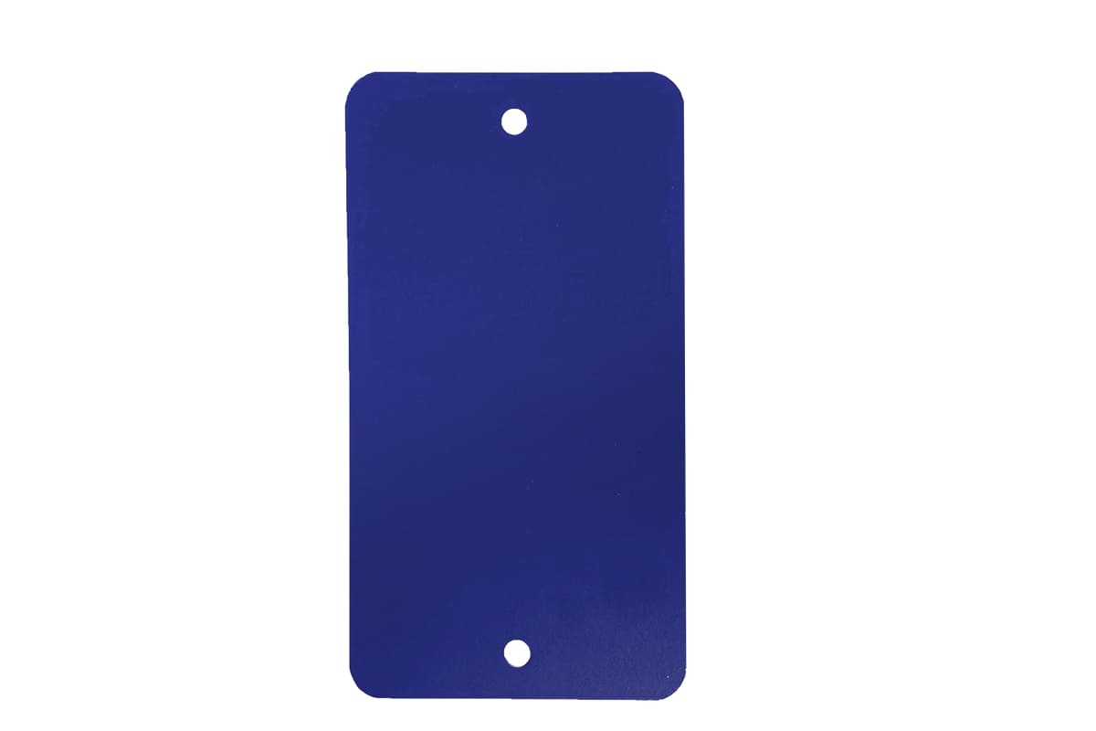 Metalen labels blauw - 55 x 100mm (100 st)