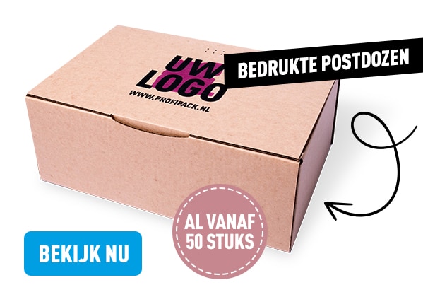 Bedrukte postdozen vanaf 50 stuks mogelijk!