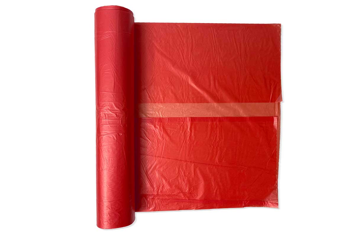 HDPE Afvalzakken rood - 58 x 100cm x 20my 