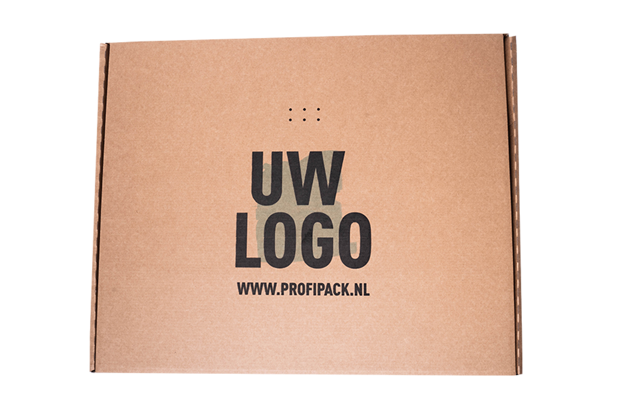 Postdoos 1 zijde bedrukt - 200 x 100 x 100mm 