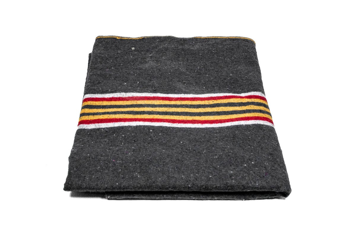 Verhuisdekens geweven gestreept rood/wit/geel - 150 x 200cm x 1350gr